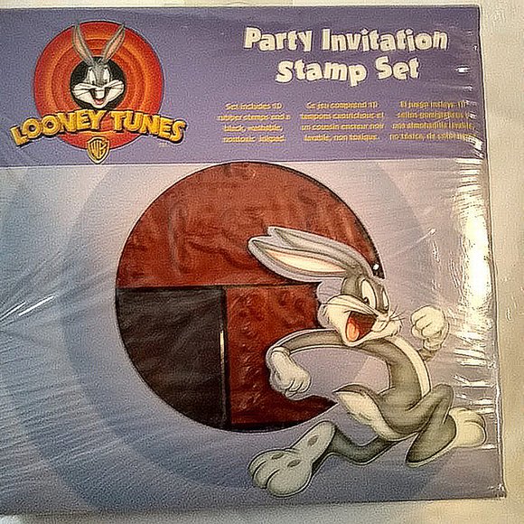2001 Looney Tunes Party Invitation Stamp Kit in original packing - Picture 1 of 1